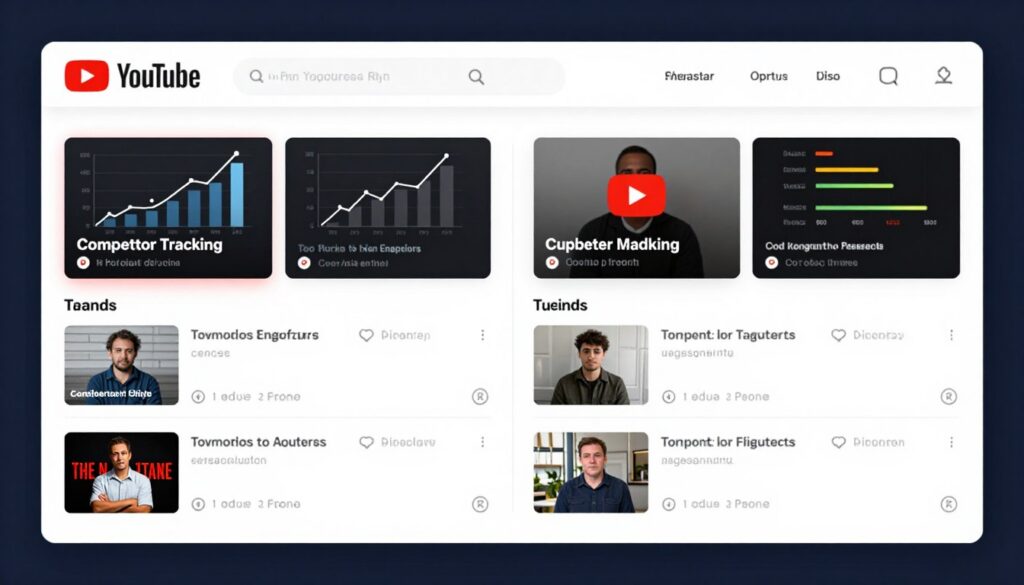 Competitor analysis showing channel comparisons and benchmarks