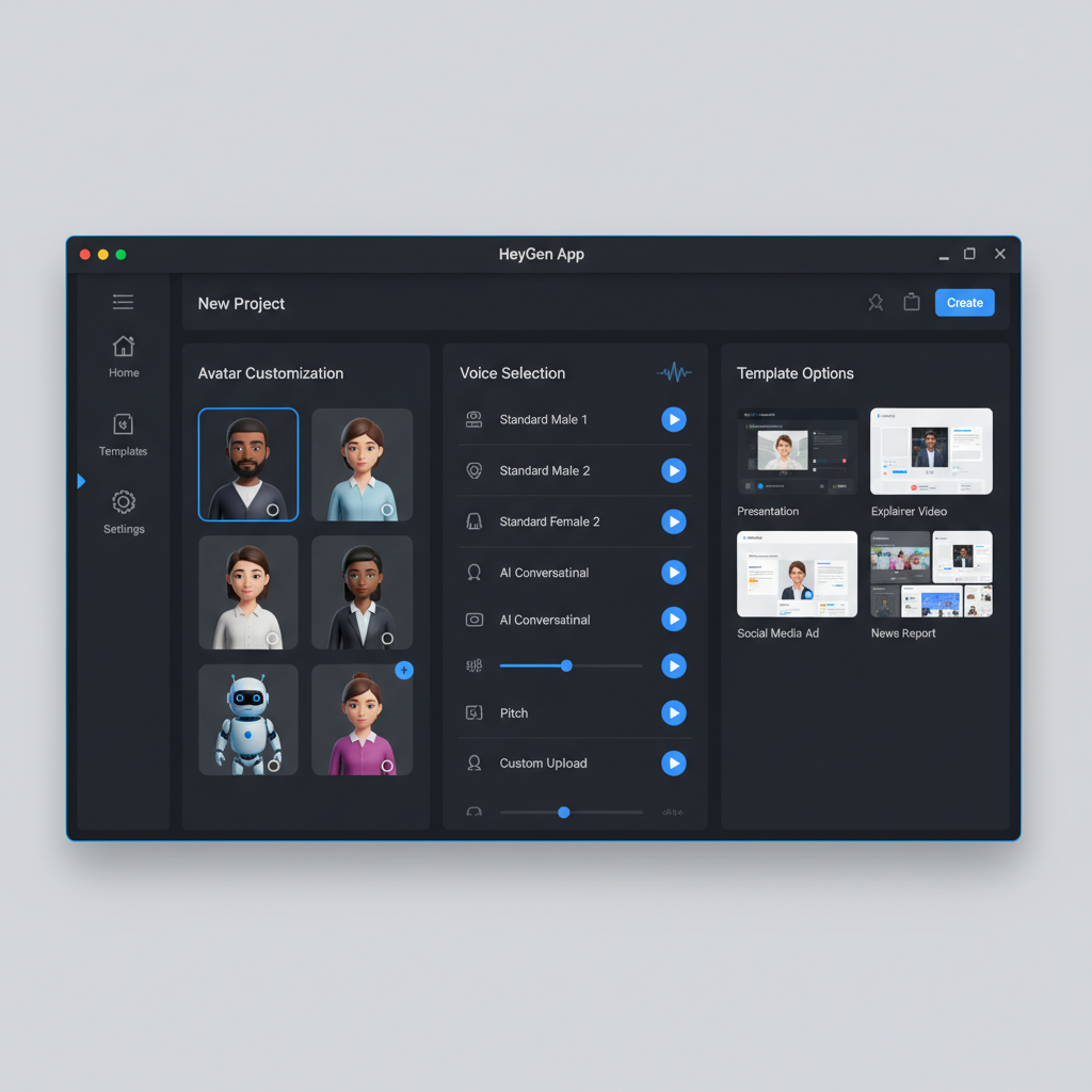 HeyGen video avatar platform interface