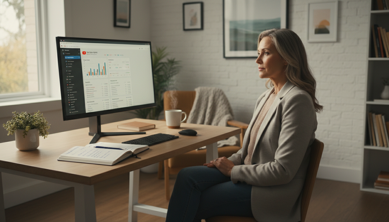 YouTube SEO for Beginners Over 40 workspace setup