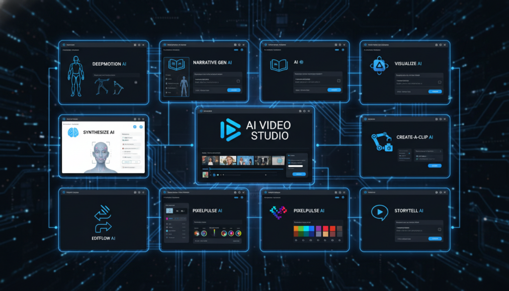 collection of beginner-friendly AI video creation tools and platforms