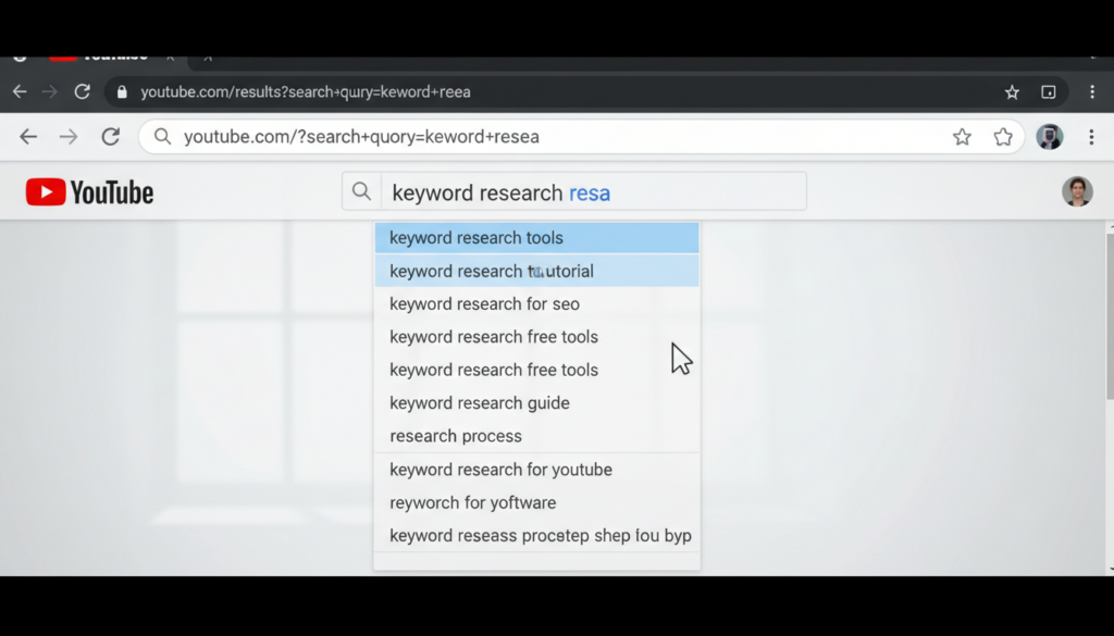 keyword research process for YouTube SEO beginners