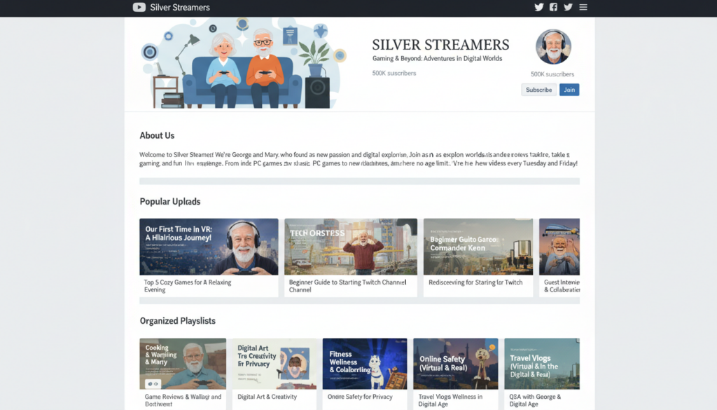 optimized YouTube channel layout example for content creators over 40