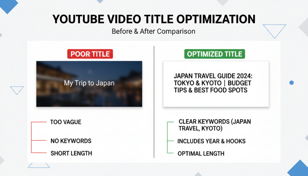 optimized YouTube video title examples for SEO